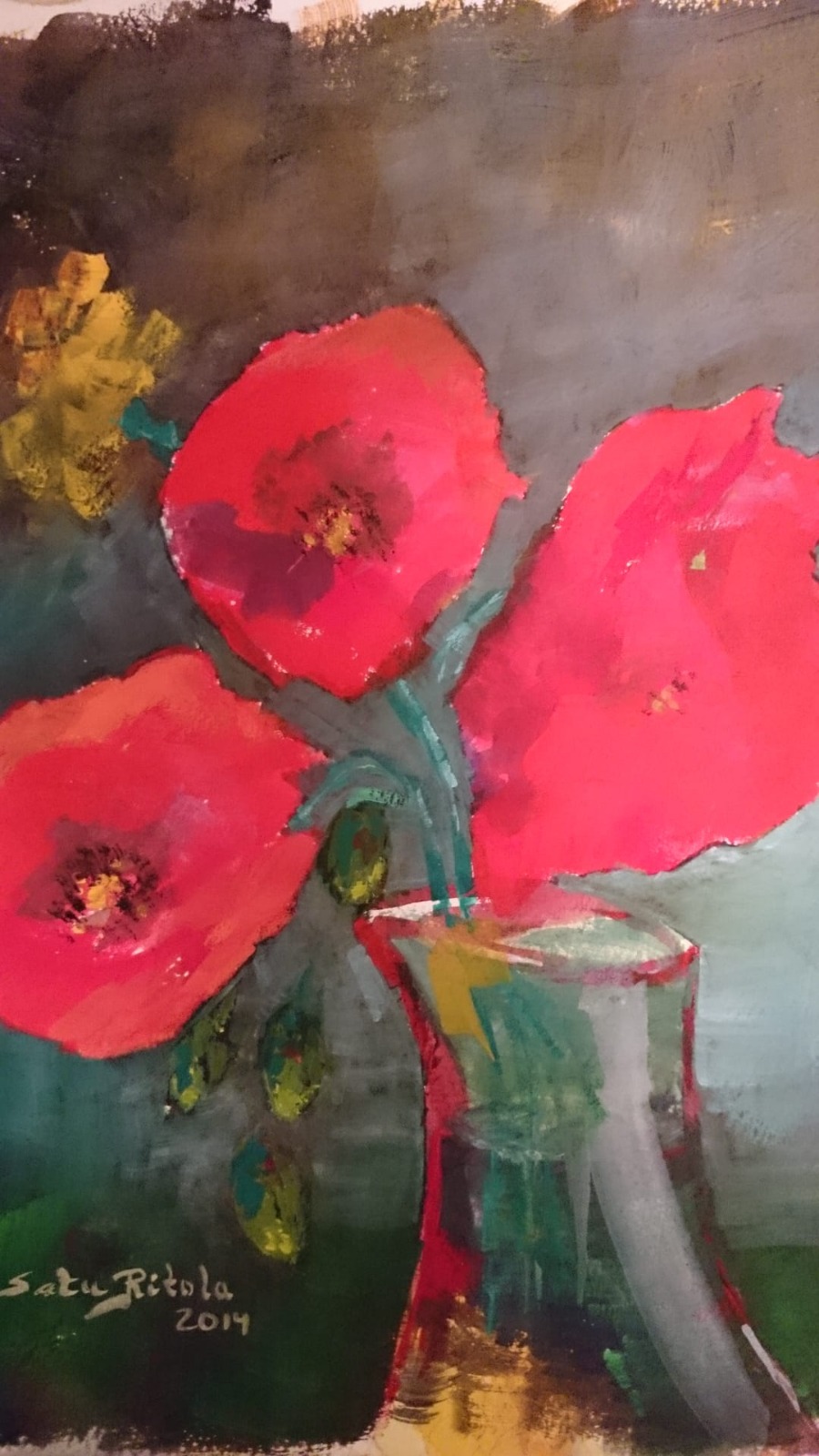 kuva taideteoksesta, jonka nimeltään Iloa maljakossa